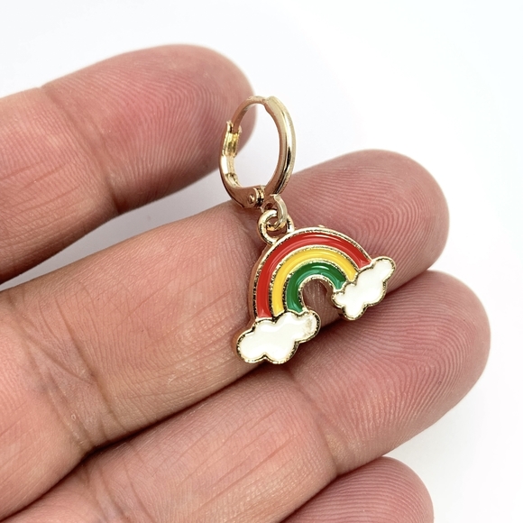 Rainbow Charm Earrings - Picture 4 of 5